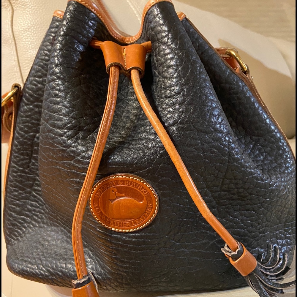 Dooney & Bourke Bucket Bag Black &  Tan
